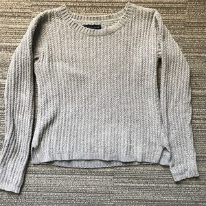 Velvet-like grey sweater from Abercrombie